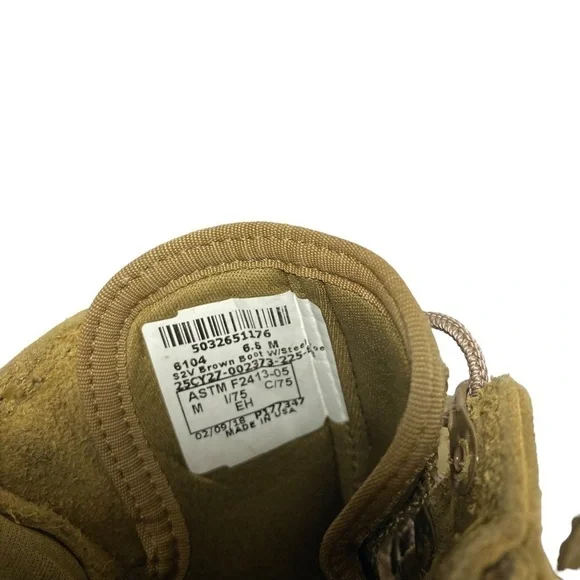 Rocky Boots Steel Toe COYOTE; Military Boots 6.5 M